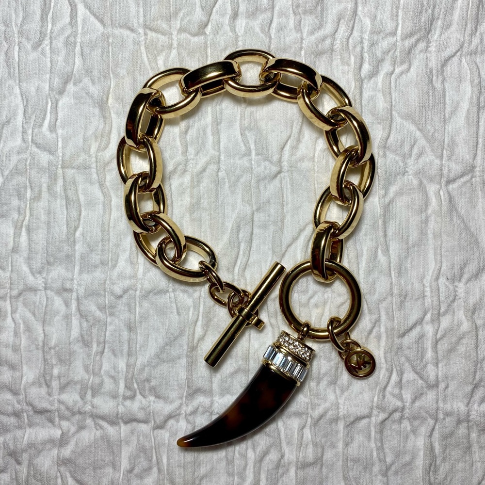 Michael Kors Pavé Tortoise Horn Bracelet